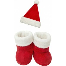 Bebek Noel Şapka ve Patik Takım