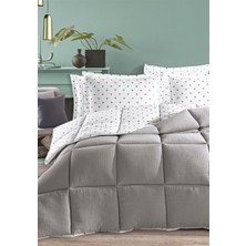 Monolisse Lovely Timeless %100 Pamuk 4 Kat Müslin Comfort Uyku Seti Çift Kişilik Gri 195X215 cm