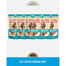 Snacky Filled Tavuk Sargılı & Tavuk Ciğerli Köpek Ödül Maması 6'lı 13 cm 168 gr x 5 adet