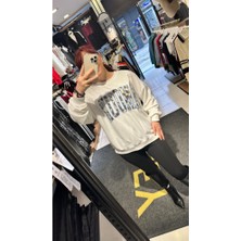 Ziley  Quzu Leopar Nakış Amour Baskılı Sweat