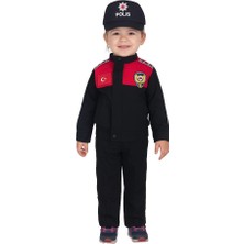 Işik Ticaret Unisex Çocuk Polis Kıyafeti (Şapka, Gömlek, Pantolon Takımı)  - 7-Yunus