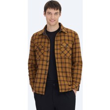 Kip Kahverengi Regular Fit Kapüşonlu Casual Dokuma Mont