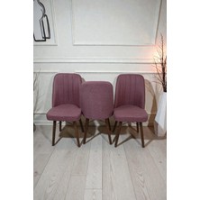 Baresmu Hasa 3 Adet Sandalye – Ahşap Ayaklı, Ergonomik, Rahat Oturumlu Modern Mutfak ve Yemek Sandalyesi