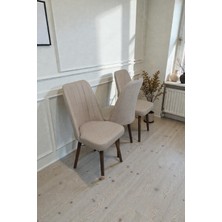 Baresmu Hasa 3 Adet Sandalye – Ahşap Ayaklı, Ergonomik, Rahat Oturumlu Modern Mutfak ve Yemek Sandalyesi