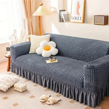 KUTLALE Bürümcük 3 Kişilik Koltuk Kılıfı, Berjer Örtüsü, Lastikli, Esnek, Etekli Üç Kişilik (1 Adet)