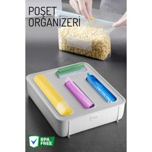 Nandy Home Poşet Organizeri, 4 Bölmeli Poşetlik