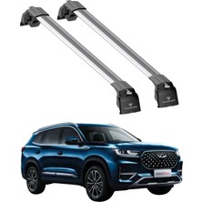 Chery Tiggo 8 Pro / 8 Pro Max 2024–2025 Trs-2 Kilitli Sistem Ara Atkı Tavan Barı Gri (2 Adet)