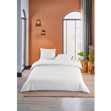 Monolisse Elite Biyeli %100 Pamuk Nevresim Takımı Tek Kişilik Ekru Mor  160X220CM