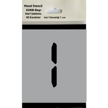 Mood Stencil Rakam Boyama Şablonu X068-SAYI Rakam Yüksekliği 7 cm