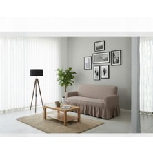 KUTLALE Bürümcük 3 Kişilik Koltuk Kılıfı, Berjer Örtüsü, Lastikli, Esnek, Etekli Üç Kişilik (1 Adet)