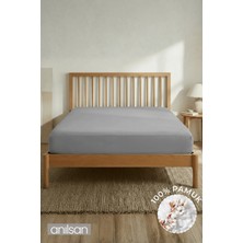 Anılsan Jersey Tek kişilik Lastikli Çarşaf %100 Pamuk - Gri