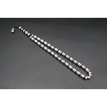 Siyah İnci Oltutaşı Helezon Işlemeli Oltu Taşı Tesbih ST000156