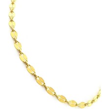 Zeya Kuyumculuk 14 Ayar Altın Çift Pullu Zincir Kolye