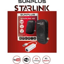 Sunplus Full Hd Starlink Uydu Alıcısı, Sınırsız Sinema Paketi, Ethernet Hediye