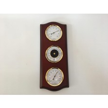 Barometre Üçlü Takım -Termometre, Hygrometre, Barometre Ölçü 30 x 12 cm