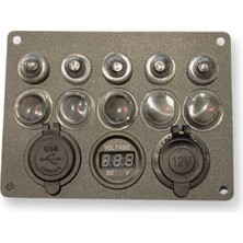 Erol Marin 5'lı USB Şarj Voltmetre Işıklı 150MM x 104MM