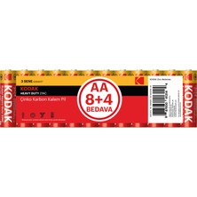 Kodak Çinko Karbon Kalem Pil Shrink Aa  8+4 2 Adet