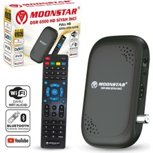 Mini Hd Uydu Alıcı, Dahili Wi-Fi ve Bluetooth, Siyah Siyah Moonstar DSR-6500
