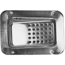 Paslanmaz Krom Süzgeç. 16X20CM. Tekne Güverte Süzgeci