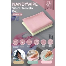 Nandy Home 2'li Set Nandywipe Sihirli Temizlik Bezi - Temizlik Bezi Seti - Pastel