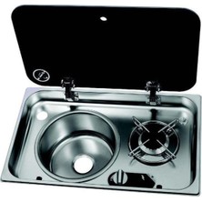 Cam Kapaklı Ocak ve Sol Evye NL24001