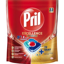 Pril Excellence Premium 5'i1 Arada Kapsül 22'li 409.2G 4 Adet