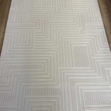 Hoom Rugs Gusto 1346A Krem Modern Halı Mikrofiber Polyester Hav Vermez Spor Saçaklı Halı