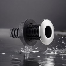 Krom Flanşlı Sintine Çıkışı Düz 3/4''-Düz 19MM