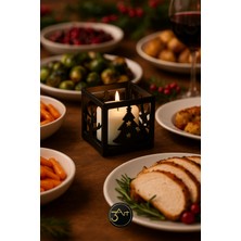 3Art Metal Dekoratif Noel Temalı Mumluk