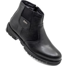 Levarno Caldor Frost 2 Hakiki Deri Içi Kürklü Fermuarlı Kışlık Siyah Günlük Erkek Bot