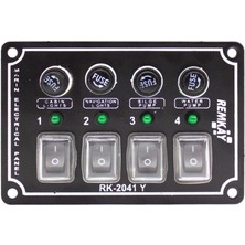 12V Izoleli Yatay Switch Panel 6lı