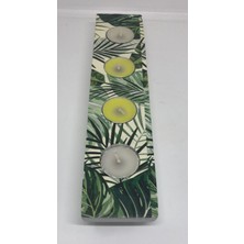 Lebron Dekoratif 4'lü Yuvarlak Mumluk Yeşil