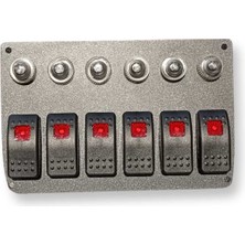 Otomatik Sigortalı  6'lı Karlıng Switch Panel Işıklı Izoleli