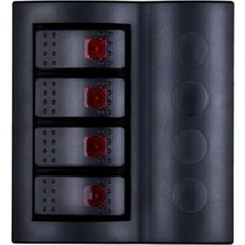 4'lü Switch Panel, Işıklı ve Otomatik Sigortalı