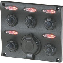 Bfy Switch Panel Çakmak Soketli Ledli 5'li