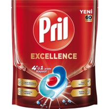Pril Excellence Bulaşık Kapsülü 60'lı 1.086 G 4 Adet