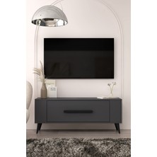 Cantek Dizayn TV1336CT RETRO-128 Tv Sehpası Antrasit-Siyah