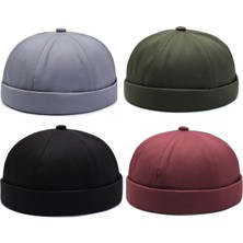 Rupen Kraft 4 Lü Set %100 Pamuk Cap Ayarlanabilir Docker Şapka Yazlık Takke Şapka Retro Şapka Takke Şapka