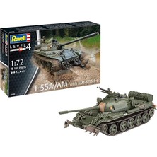 Revell T-55A/AM With Kmt-6/emt-5 + Revell - Su Bazlı Maket Boyası Gümüş Metalik 18 ml (36190) + 7 Revell Set