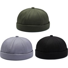 Rupen Kraft 3 Lü Set %100 Pamuk Cap Ayarlanabilir Docker Şapka Yazlık Takke Şapka Retro Şapka Takke Şapka