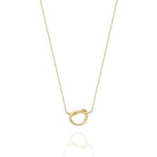 Zeya Kuyumculuk 14 Ayar Altın Düğüm Detaylı Kolye