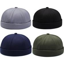 Rupen Kraft 4 Lü Set %100 Pamuk Cap Ayarlanabilir Docker Şapka Yazlık Takke Şapka Retro Şapka Takke Şapka