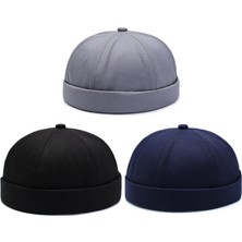 Rupen Kraft 3 Lü Set %100 Pamuk Cap Ayarlanabilir Docker Şapka Yazlık Takke Şapka Retro Şapka Takke Şapka