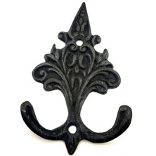 Novytech Antika Tarz Dekoratif Pirinç Çam Figürlü Askı - 98X57 Mm, Oksit ( Lisinya )