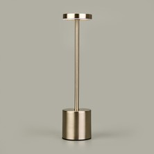 Petrix Dekoratif Şarjlı Dokunmatik Masa Lambası - Silver - 31 cm