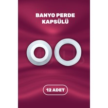 Moud's Banyo Perdesi, Duş Perdesi Kapsülü, Duşakabin Perde Kapsülü 12 Adet