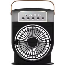Novytech Şarjlı 600 ml Su Hazneli Taşınabilir Masaüstü Vanilatör Güçlü Fan ve 2000 Mah Siyah - Lisinya