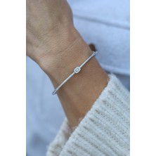 Yenigün Kuyumculuk 14 Ayar Altın Zarif Taşlı Baget Kelepçe