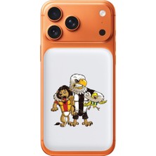 Senada iPhone 11 12 13 14 15 16 17 Pro Max Plus 4000 Mah Magsafe Powerbank Kablosuz Şarj Siyah Beyazım