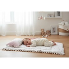 balbeybi Pembe Fiyonklu Müslin 2’li Bebek Alt Açma ve Yastık Seti ,yumuşak,taşınabilir, Hassas Ciltlere Uygun